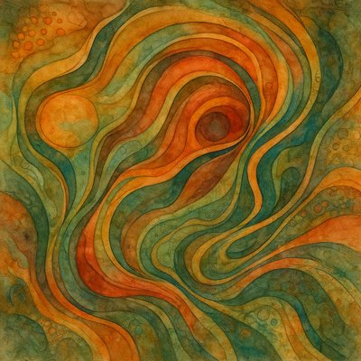 Abstract Nature Art Style Transfer Example