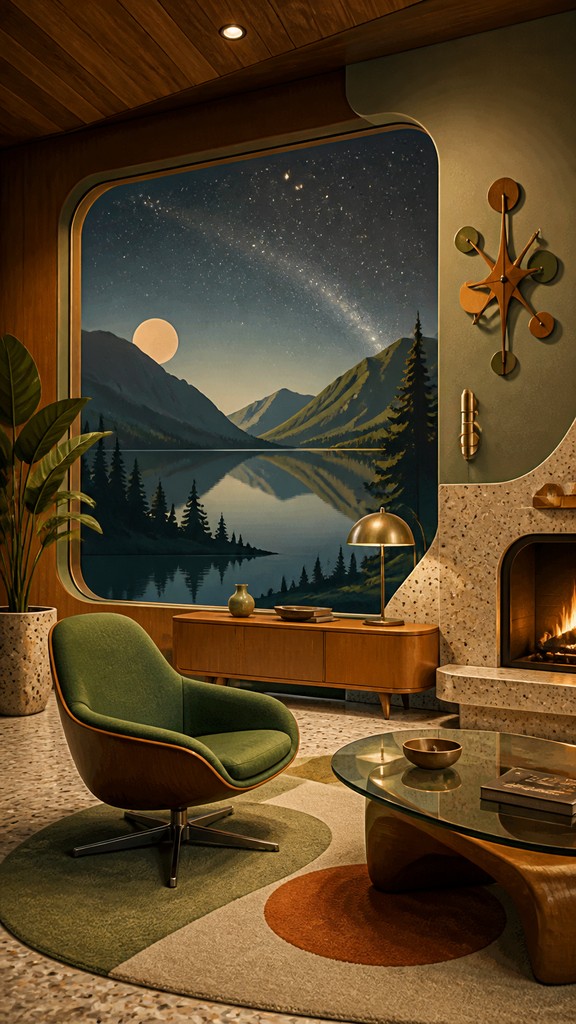 a tranquil mountain lake beneath a starry night sky, no people, no text