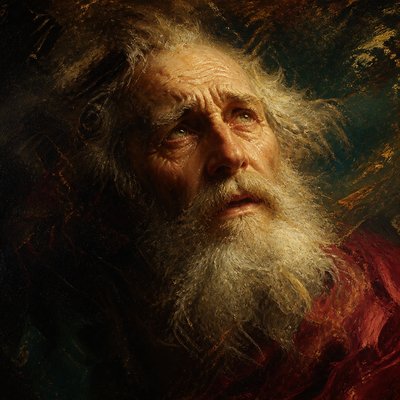 close-up portrait of an elderly person with expressive weathered features