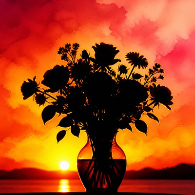 bouquet of flowers in a glass vase