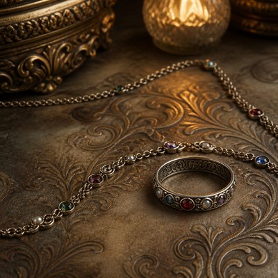 Vintage Jewelry Design Style Transfer Example