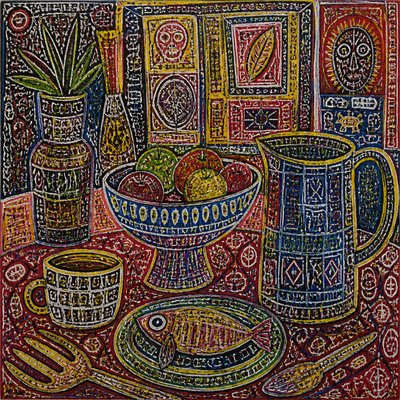 still life with everyday objects