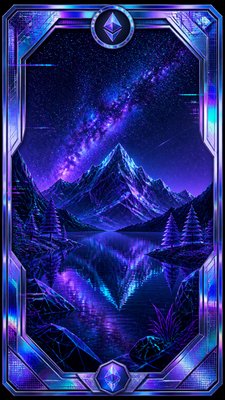 a tranquil mountain lake beneath a starry night sky, no people, no text
