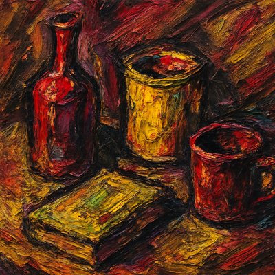 still life with everyday objects