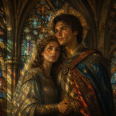 portrait of two people together