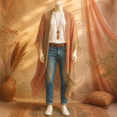 Bohemian Fashion Design Style Transfer Example