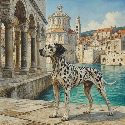 animal standing in natural pose — Croatian Art Style