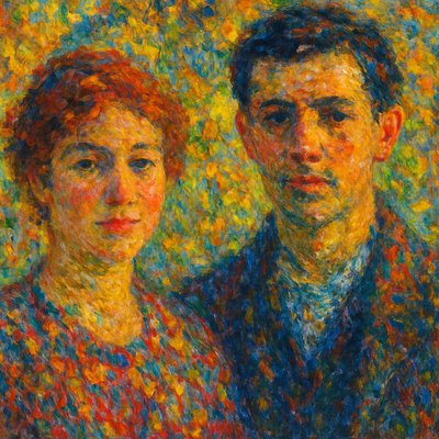 portrait of two people together