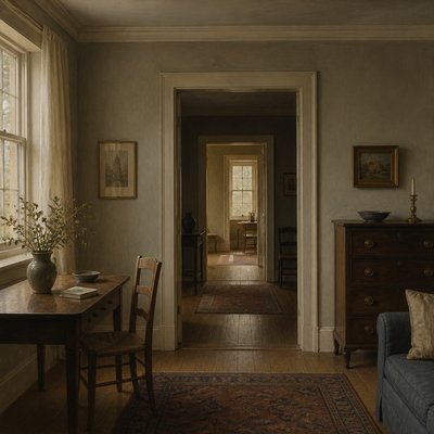 house with front view — Interior Scene Painting Style