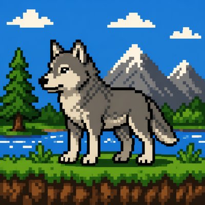 animal standing in natural pose