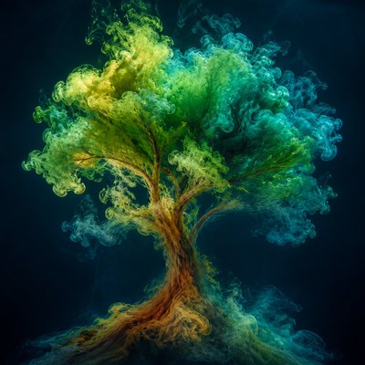 a tree in nature — Ink in Water