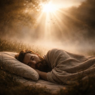 Express without words “I laid me down and slept; I awaked; for the LORD sustained me.” (Psalms 3:5, KJV)
