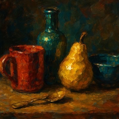 still life with everyday objects