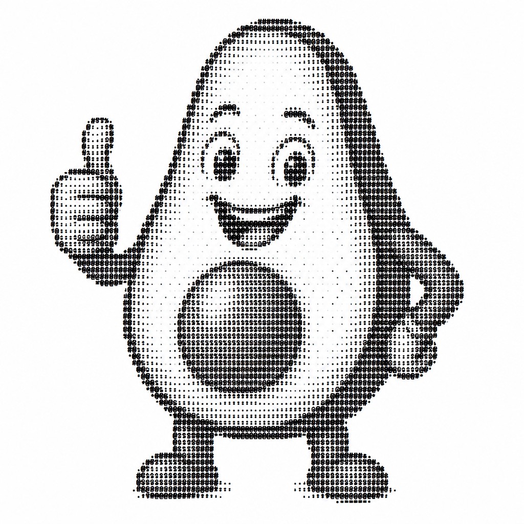 a happy avocado character giving a thumbs up, bold readable design on a plain background, no text