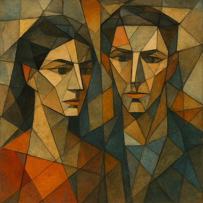 portrait of two people together