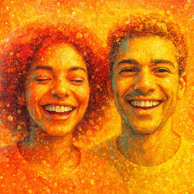 portrait of two people together