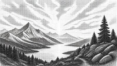 sweeping panoramic landscape with a dramatic sky