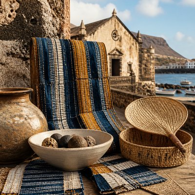 still life with everyday objects — Cape Verdean Art Style