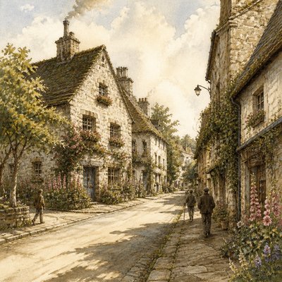 Cottage Vernacular Architecture Style Transfer Example