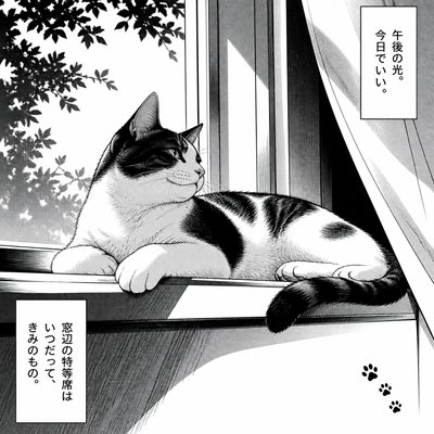 a cat lounging in a sunlit window
