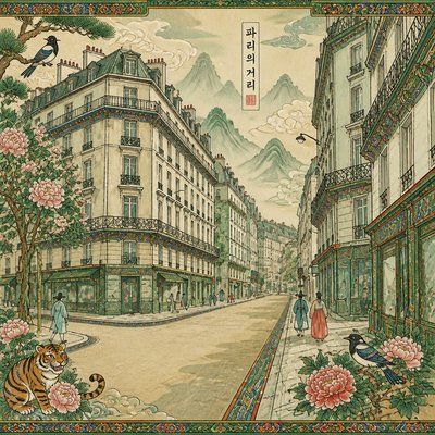 Korean Art Style Style Transfer Example