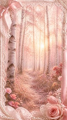 a serene birch forest in soft morning light, no people, no text