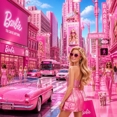 urban street with city activity