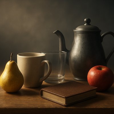 still life with everyday objects