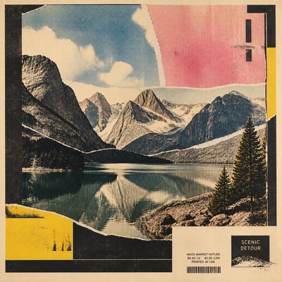 serene landscape with mountains and water