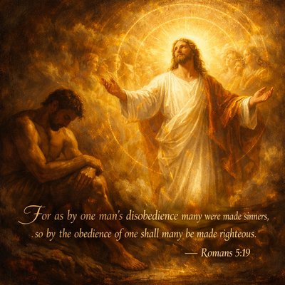 “For as by one man's disobedience many were made sinners, so by the obedience of one shall many be made righteous.” (Romans 5:19, KJV)
