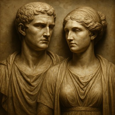 portrait of two people together