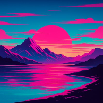 serene landscape with mountains and water