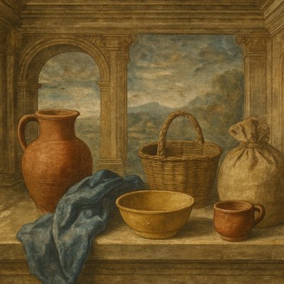 still life with everyday objects