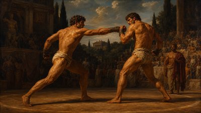 ancient greek ignudi boxers competition