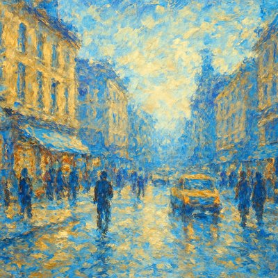 urban street with city activity