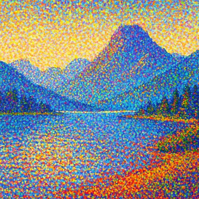 serene landscape with mountains and water