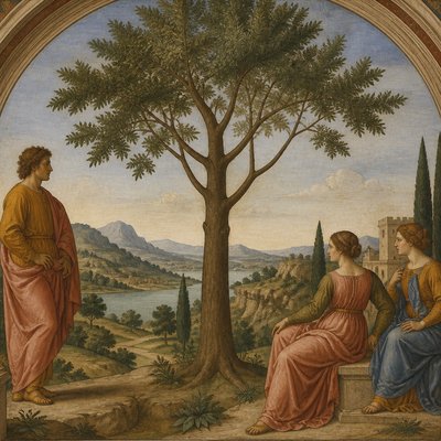 a tree in nature — Florentine Renaissance Art Style
