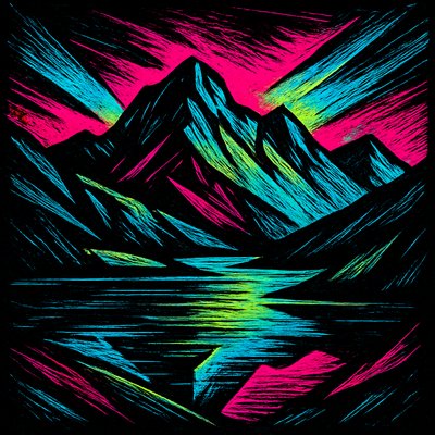 Neon Noir Woodcut 2