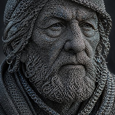 close-up portrait of an elderly person with expressive weathered features