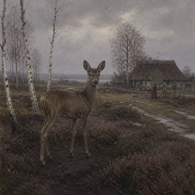 animal standing in natural pose — Worpswede Art Style