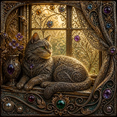 a cat lounging in a sunlit window
