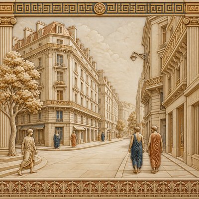 Ancient Greek Classical Art Style Style Transfer Example