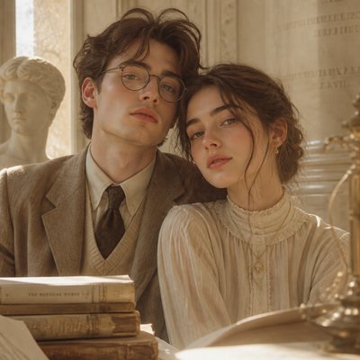 portrait of two people together