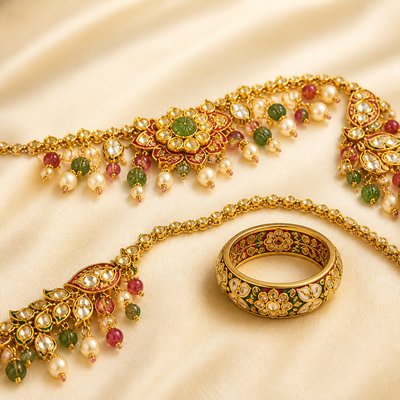 Mughal Jewelry Design Style Transfer Example