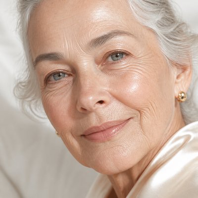 close-up portrait of an elderly person with expressive weathered features