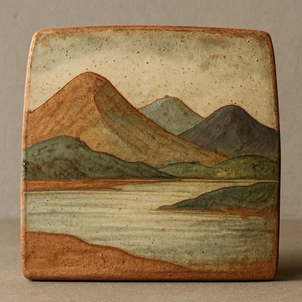 serene landscape with mountains and water