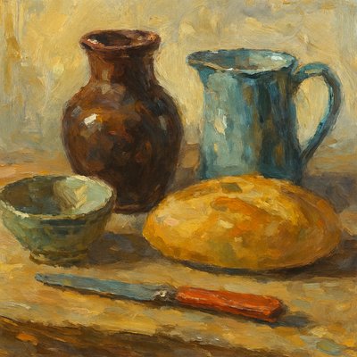 still life with everyday objects