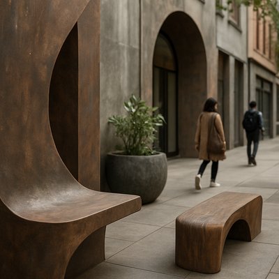 urban street with city activity