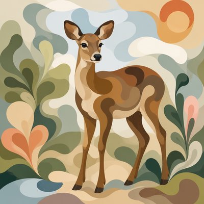 animal standing in natural pose