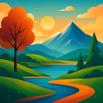 wide landscape with natural scenery